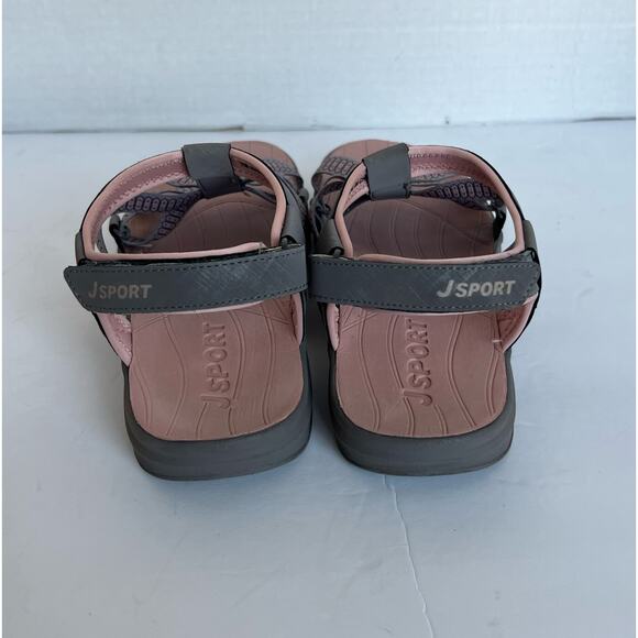 JSport by Jambu Kaia Pink and Gray Adjustable Strappy Casual Comfort Sandals 7M - Picture 7 of 11